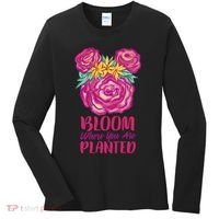 Bloom Where You Are Planted Floral Women's Long Sleeve Shirt thumb 0