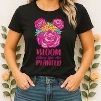 Bloom Where You Are Planted Floral Women's T-Shirt thumb 2