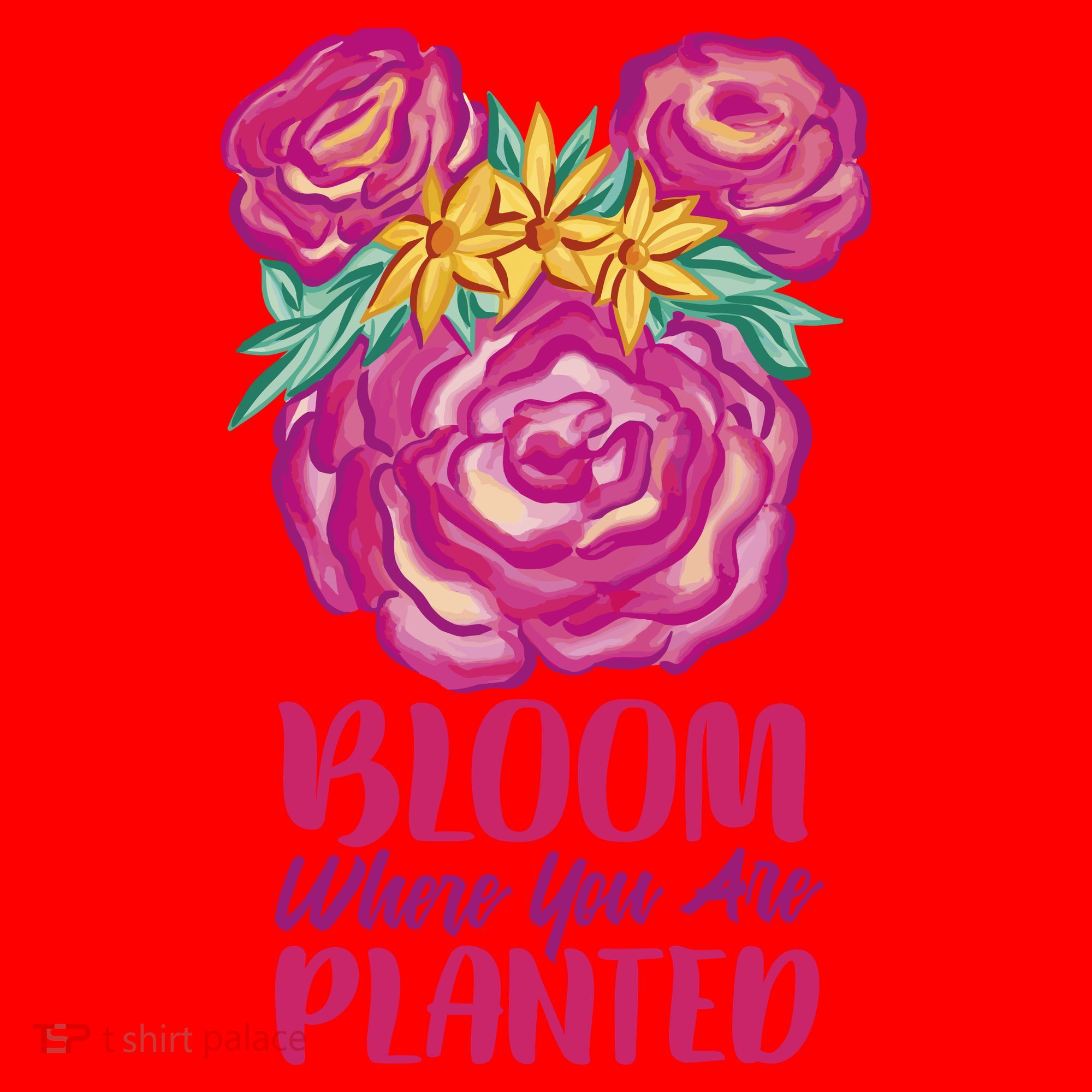 Bloom Where You Are Planted Floral Santa Hat