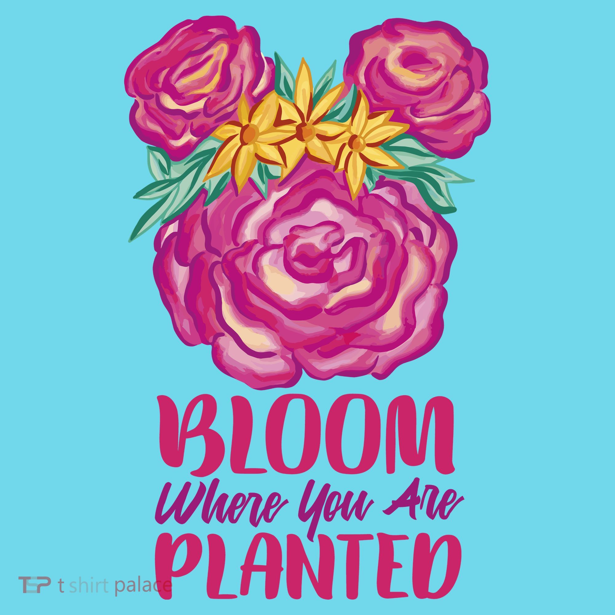 Bloom Where You Are Planted Floral T-Shirt