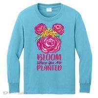 Bloom Where You Are Planted Floral Kids Long Sleeve Shirt thumb 0