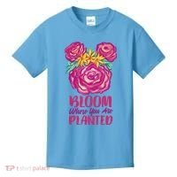 Bloom Where You Are Planted Floral Kids T-Shirt thumb 0