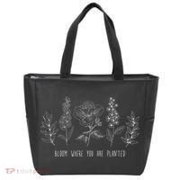 Bloom Where You Are Planted Grow Flower Plants Tote Bag thumb 0