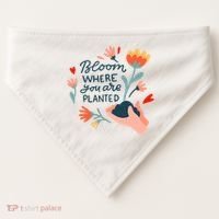 Bloom Where You Are Planted Nature USA-Made Doggie Bandana thumb 0