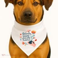 Bloom Where You Are Planted Nature USA-Made Doggie Bandana thumb 1