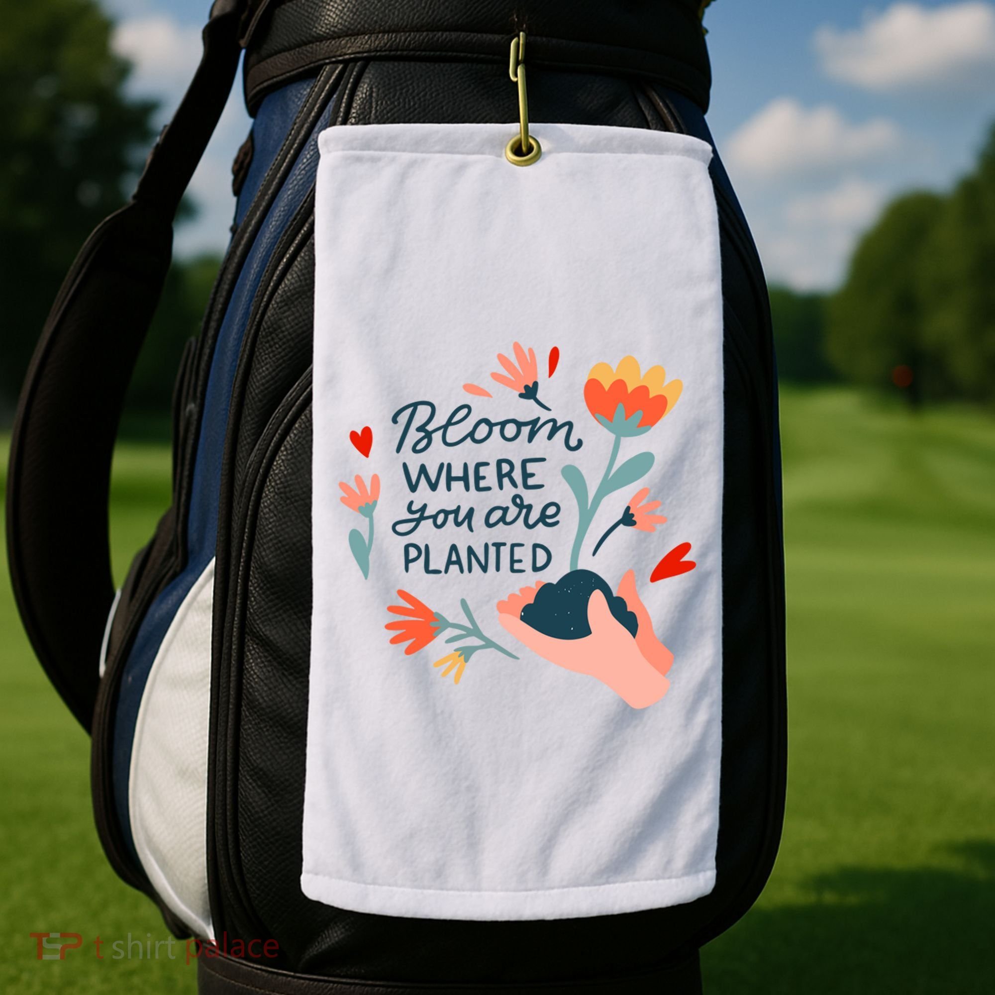 Bloom Where You Are Planted Nature Golf Towel