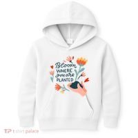Bloom Where You Are Planted Nature Kids Hoodie thumb 0