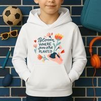 Bloom Where You Are Planted Nature Kids Hoodie thumb 2