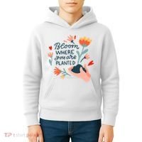 Bloom Where You Are Planted Nature Kids Hoodie thumb 4