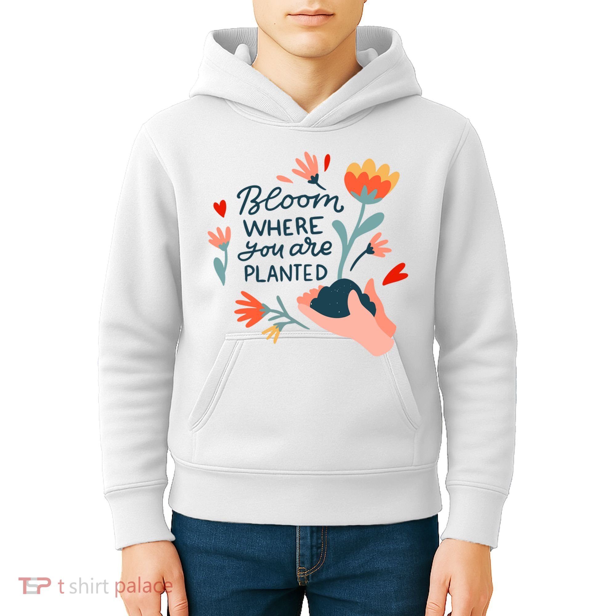 Bloom Where You Are Planted Nature Kids Hoodie