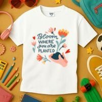 Bloom Where You Are Planted Nature Kids T-Shirt thumb 3