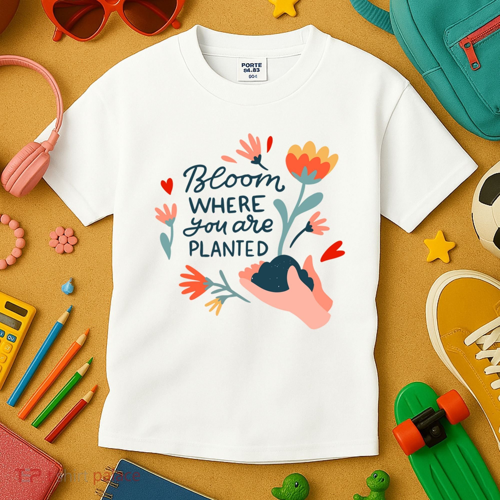 Bloom Where You Are Planted Nature Kids T-Shirt