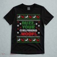 Buzz Xmas Your Girlfriend Woof! Ugly Christmas Sweater T-Shirt thumb 5