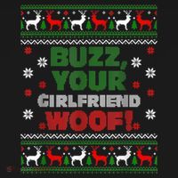 Buzz Xmas Your Girlfriend Woof! Ugly Christmas Sweater Women's Hoodie thumb 2