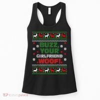 Buzz Xmas Your Girlfriend Woof! Ugly Christmas Sweater Women's Tank Top thumb 0