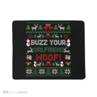 Buzz Xmas Your Girlfriend Woof! Ugly Christmas Sweater Mousepad thumb 0