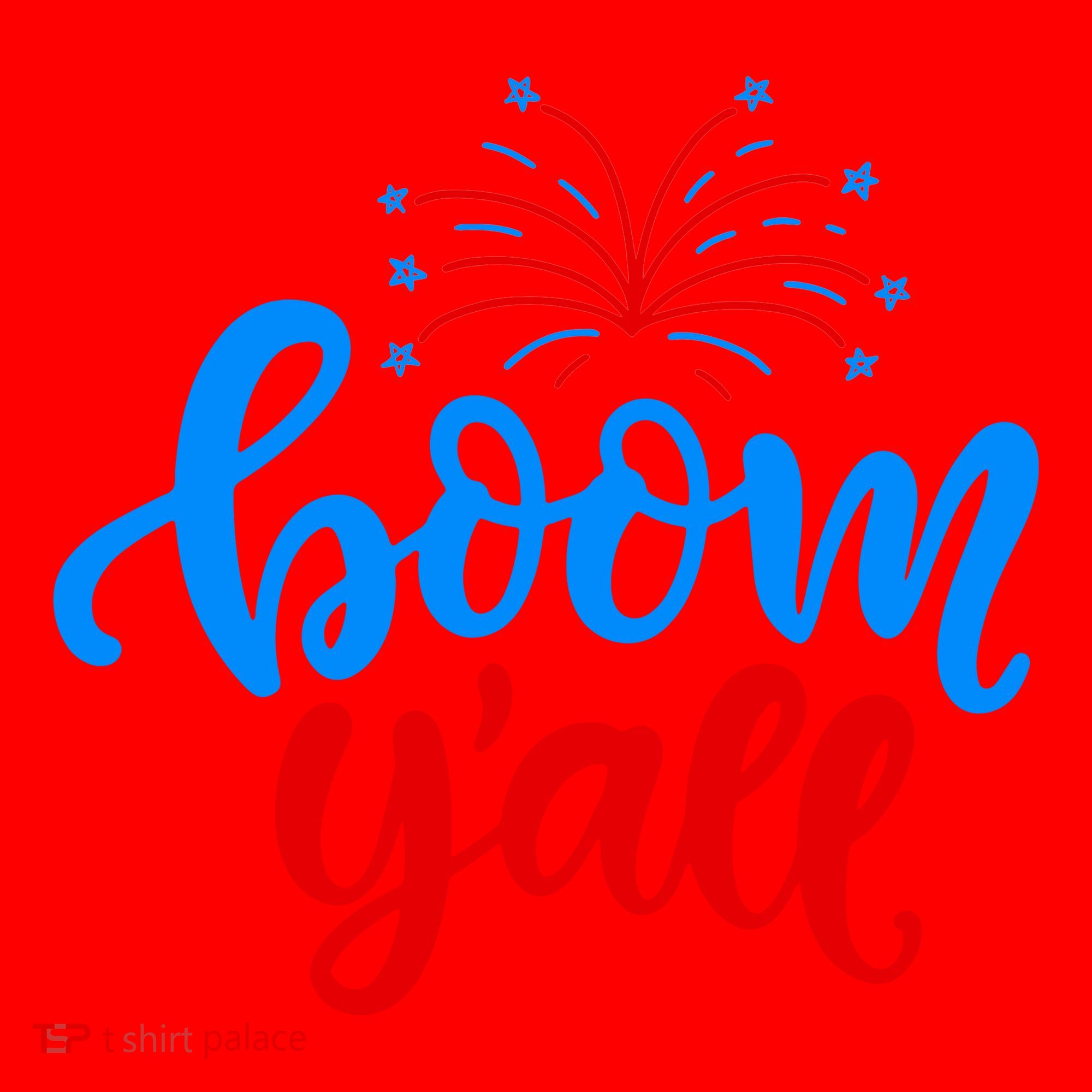 Boom Yall 4th Of July Firework Festive Santa Hat