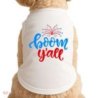 Boom Yall 4th Of July Firework Festive Doggie Tank thumb 0