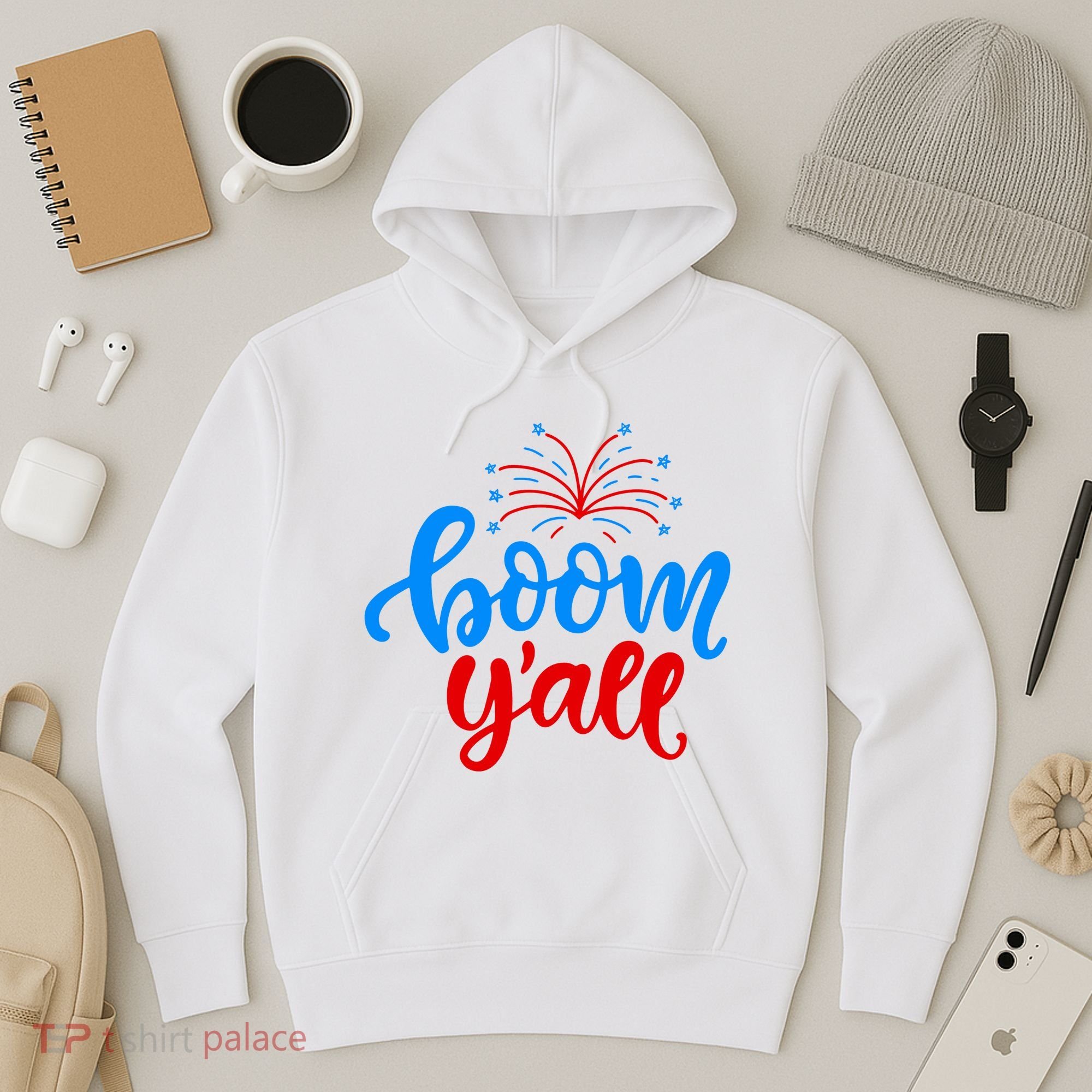 Boom Yall 4th Of July Firework Festive Hoodie