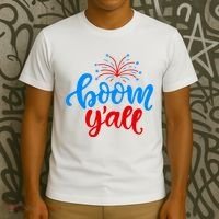 Boom Yall 4th Of July Firework Festive T-Shirt thumb 3