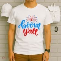 Boom Yall 4th Of July Firework Festive T-Shirt thumb 6
