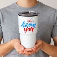 Boom Yall 4th Of July Firework Festive Tumbler thumb 2