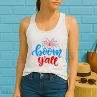 Boom Yall 4th Of July Firework Festive Women's Tank Top thumb 2