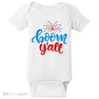 Boom Yall 4th Of July Firework Festive Baby Bodysuit thumb 0