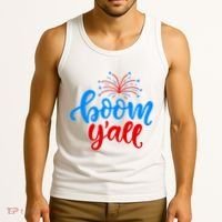 Boom Yall 4th Of July Firework Festive Tank Top thumb 3