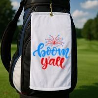 Boom Yall 4th Of July Firework Festive Golf Towel thumb 2