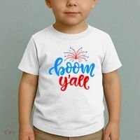 Boom Yall 4th Of July Firework Festive Toddler T-Shirt thumb 2