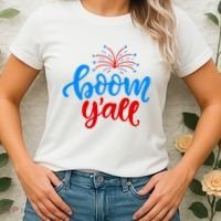 Boom Yall 4th Of July Firework Festive Women's T-Shirt thumb 2