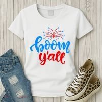 Boom Yall 4th Of July Firework Festive Women's T-Shirt thumb 3