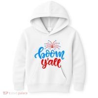 Boom Yall 4th Of July Firework Festive Kids Hoodie thumb 0
