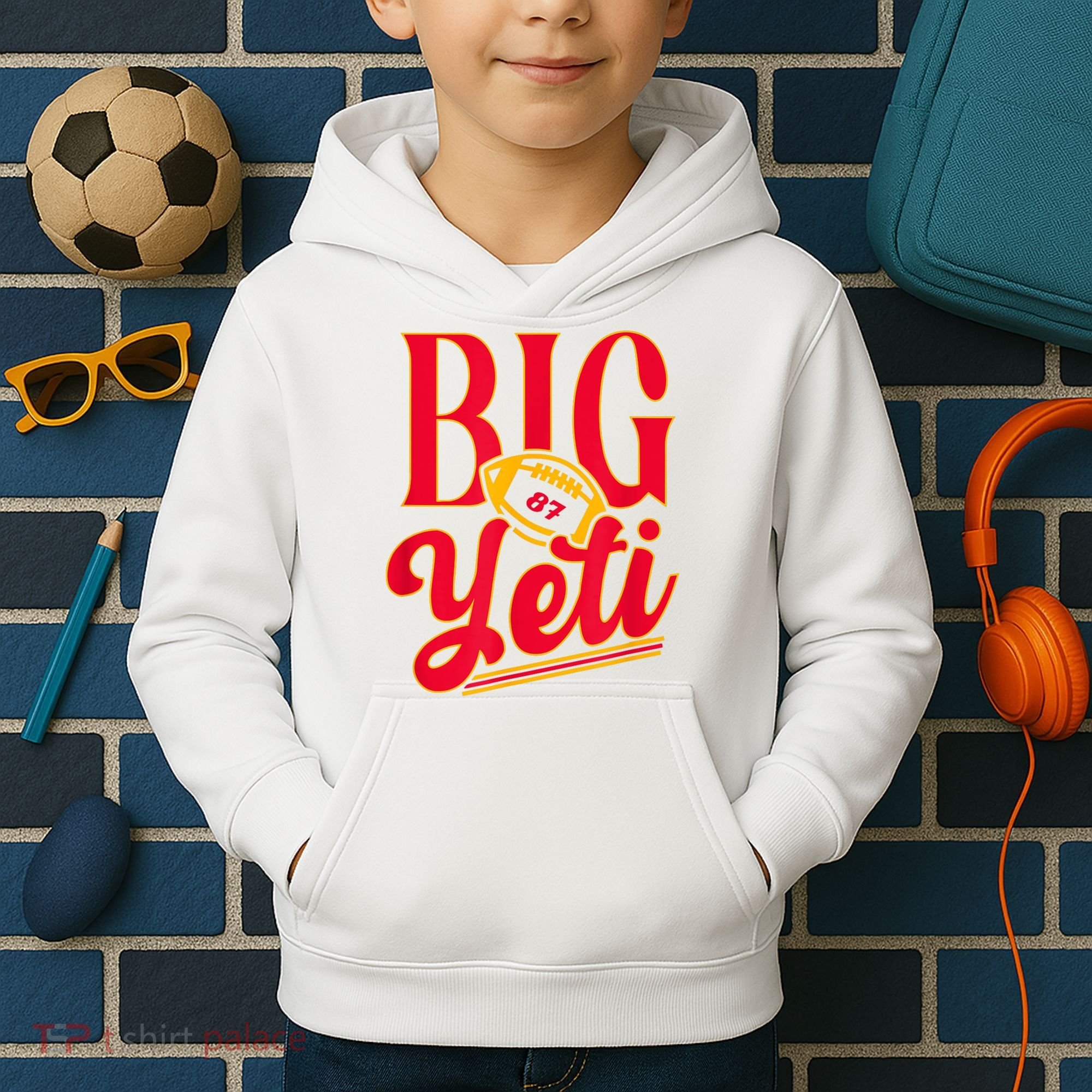 Big Yeti 87 Number Kids Hoodie