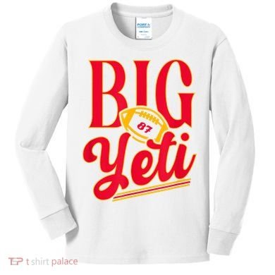 Big Yeti 87 Number Kids Long Sleeve Shirt