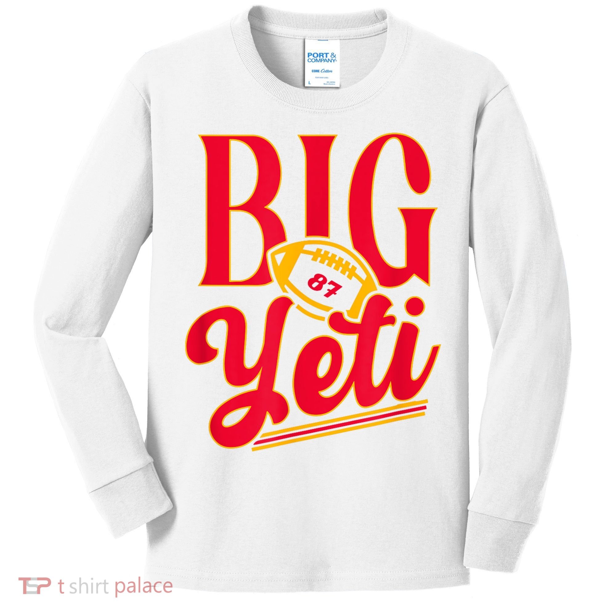 Big Yeti 87 Number Kids Long Sleeve Shirt