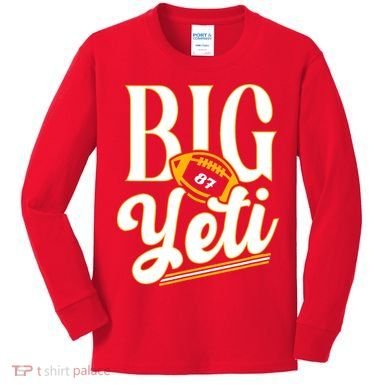 Big Yeti 87 Number Kids Long Sleeve Shirt