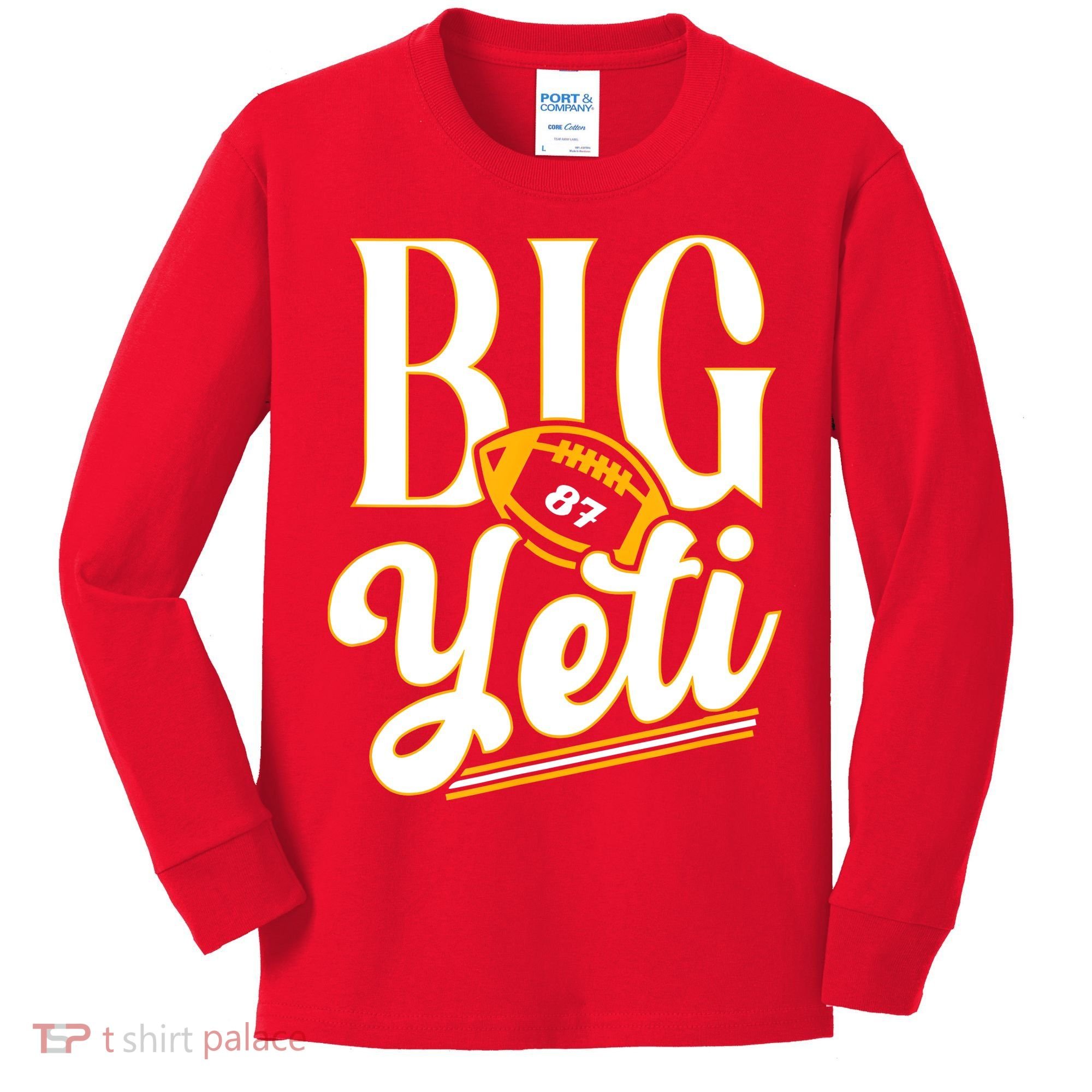 Big Yeti 87 Number Kids Long Sleeve Shirt