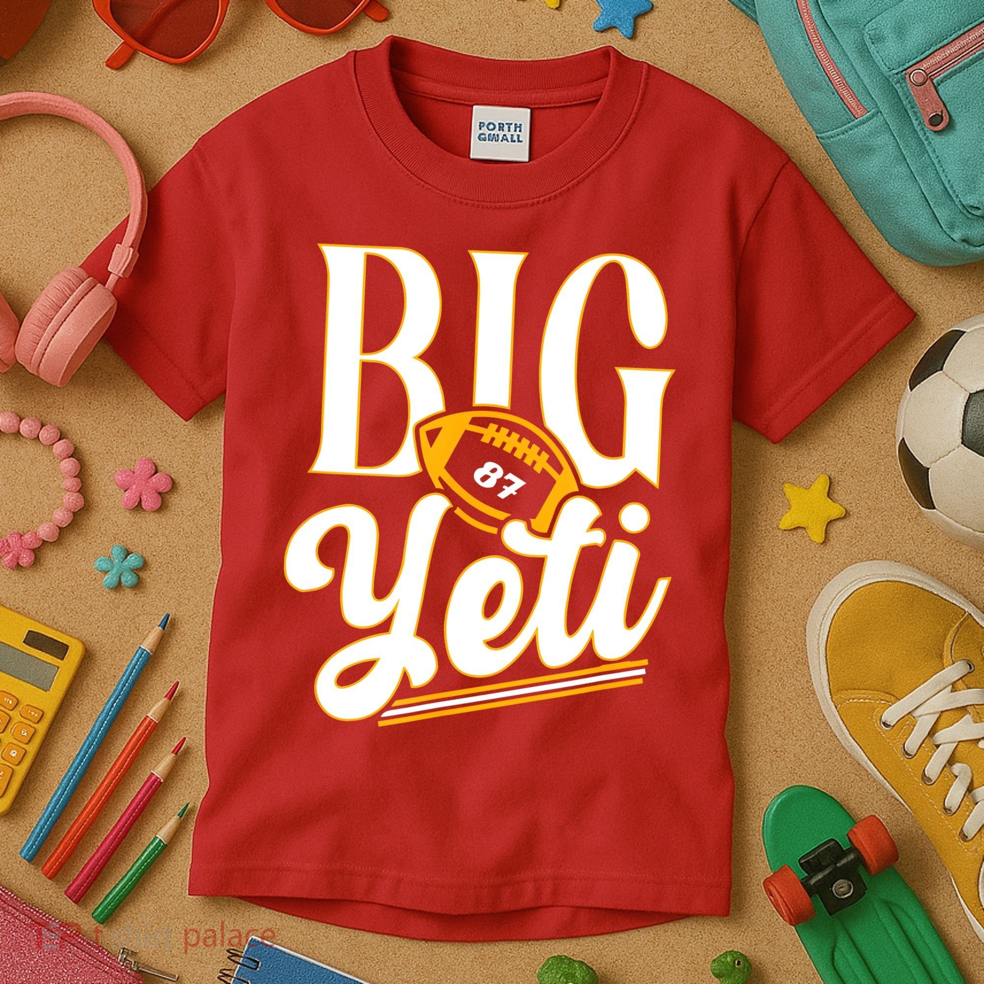 Big Yeti 87 Number Kids T-Shirt