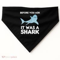 Before You Ask It Was A Shark Amputation Ampu USA-Made Doggie Bandana thumb 0