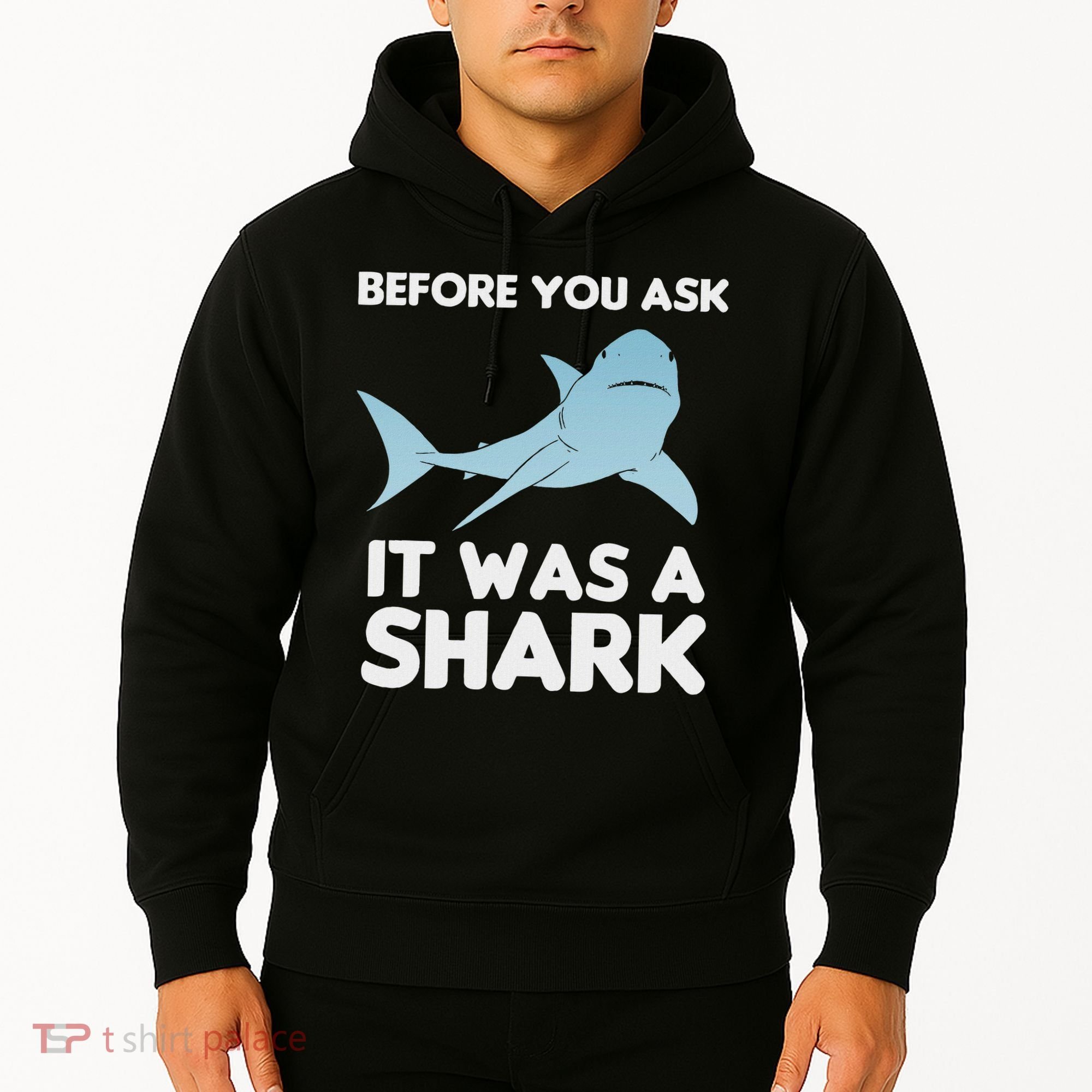 Before You Ask It Was A Shark Amputation Ampu Hoodie
