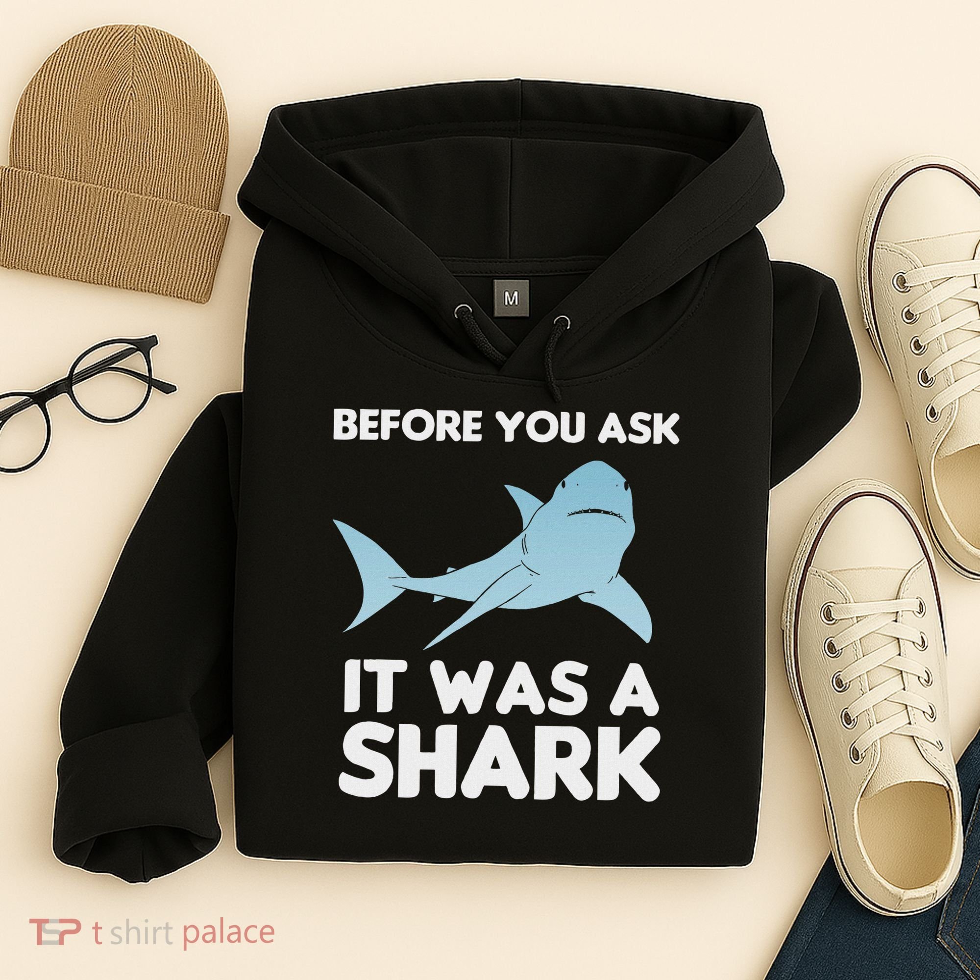 Before You Ask It Was A Shark Amputation Ampu Hoodie