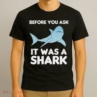 Before You Ask It Was A Shark Amputation Ampu T-Shirt thumb 3