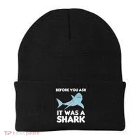 Before You Ask It Was A Shark Amputation Ampu Beanie thumb 0
