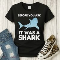 Before You Ask It Was A Shark Amputation Ampu Women's T-Shirt thumb 3