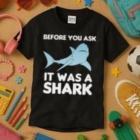 Before You Ask It Was A Shark Amputation Ampu Kids T-Shirt thumb 3