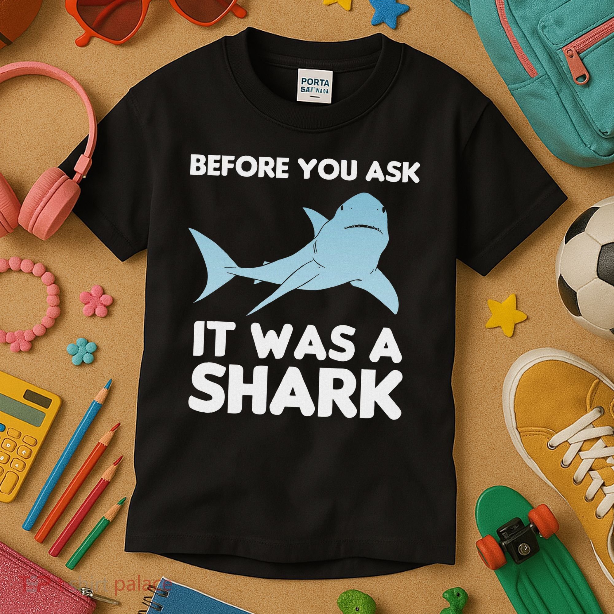 Before You Ask It Was A Shark Amputation Ampu Kids T-Shirt