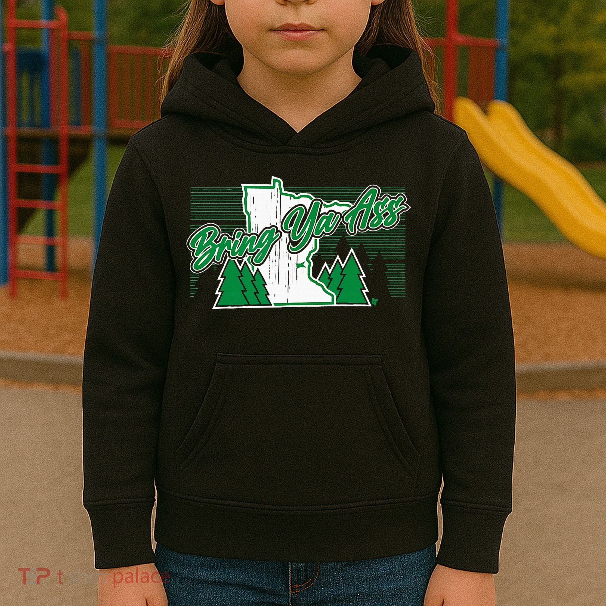 Bring Ya Ass Minnesota Basketball Kids Hoodie
