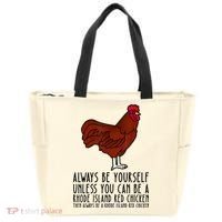 Be Yourself Always And Be A Rhode Island Red Chicken Tote Bag thumb 0